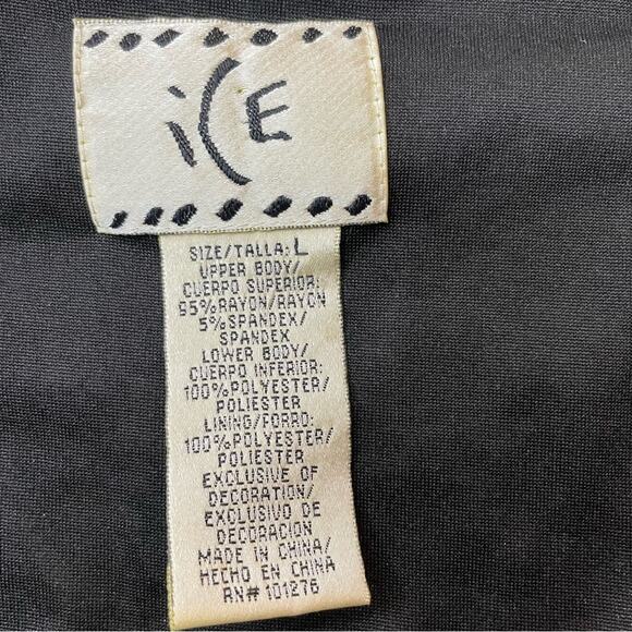 VINTAGE LS EMPIRE WAIST ICE ROSE FLORAL DETAIL BLACK GRAY SIZE LARGE - Picture 8 of 9